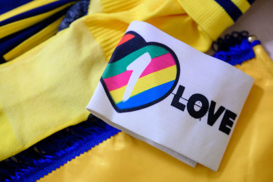 The One Love captains armband ahead the international