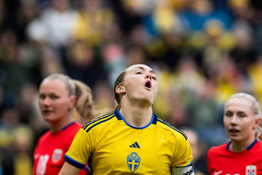 Magdalena Eriksson of Sweden looks dejected