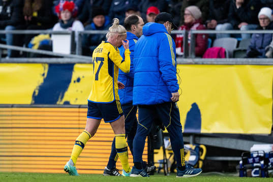 Caroline Seger of Sweden leaves the pitch