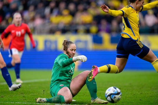 Goalkeeper Aurora Mikalsen of Norway