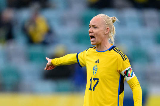 Caroline Seger of Sweden reacts