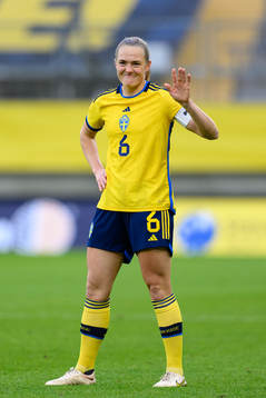 Magdalena Eriksson of Sweden reacts