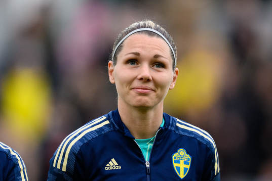 Goalkeeper Jennifer Falk of Sweden at lineup