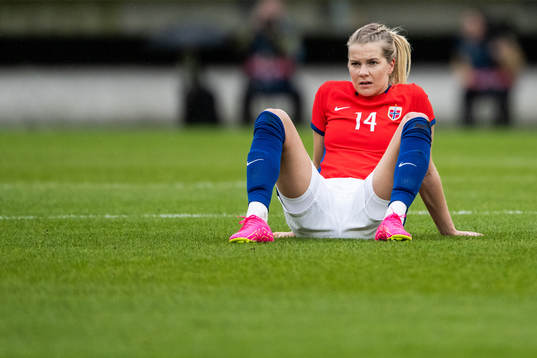 Ada Hegerberg of Norway in pain