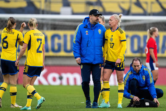 Caroline Seger of Sweden leaves the pitch