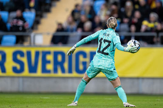 goalkeeper Jennifer Falk of Sweden