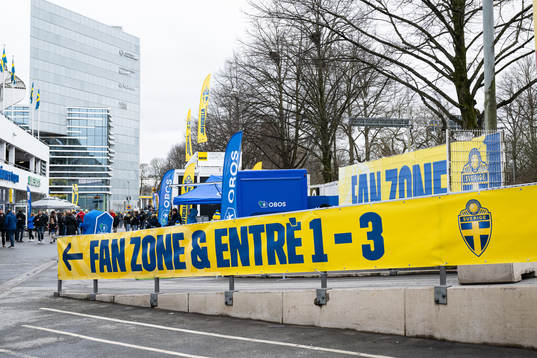 Arena entrance and fan zone