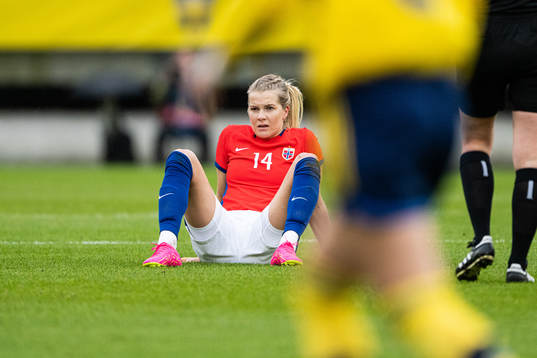 Ada Hegerberg of Norway looks dejected