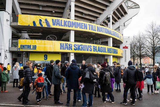 Arena entrance and spectators