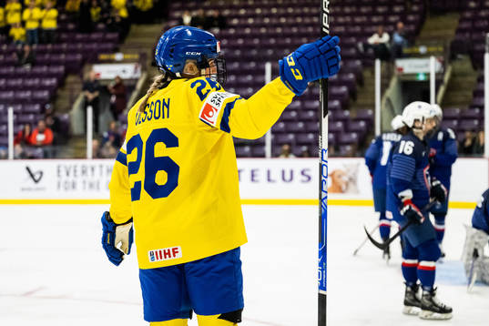 Hanna Olsson of Sweden celebrates
