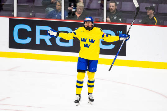 Hanna Olsson of Sweden celebrates