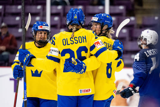 Hilda Svensson of Sweden celebrates