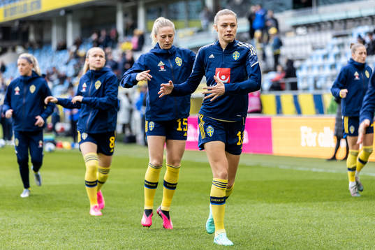 Rebecka Blomqvist and Fridolina Rolfö of Sweden