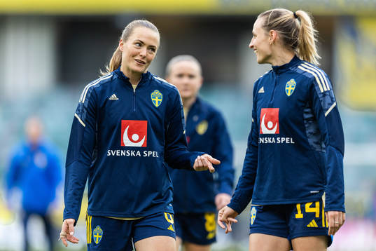 Magdalena Eriksson and Nathalie Björn of Sweden