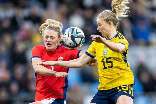 Mathilde Harviken of Norway and Rebecka Blomqvist of Sweden