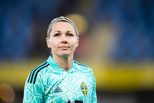 Goalkeeper Jennifer Falk of Sweden