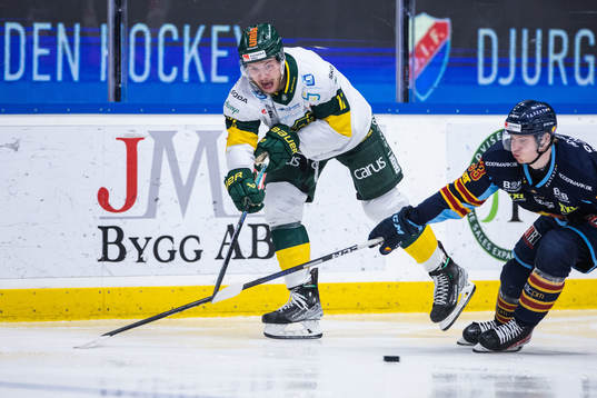 Björklövens Scott Pooley och Djurgårdens David Blomgren