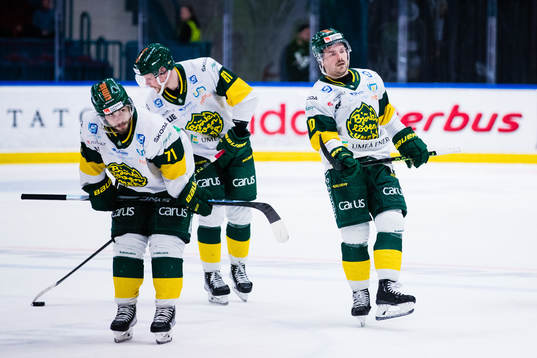 Björklövens Gustav Possler och Gerry Fitzgerald deppar