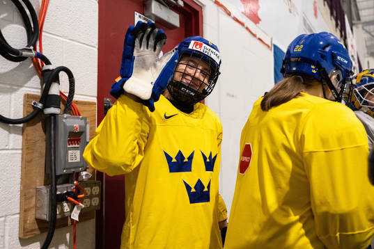Josefine Holmgren of Sweden at a practice session