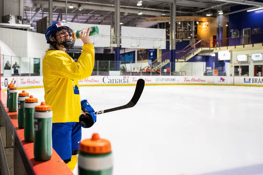 Josefine Holmgren of Sweden at a practice session
