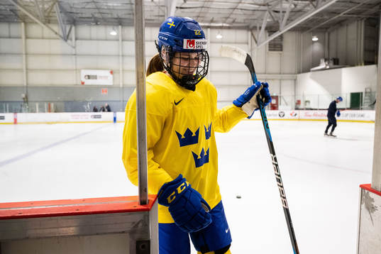 Hanna Thuvik of Sweden at a practice session