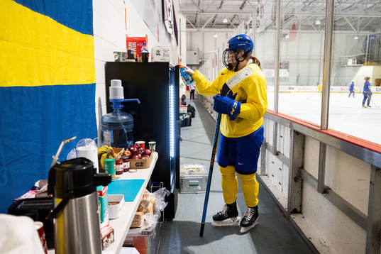 Hanna Thuvik of Sweden at a practice session
