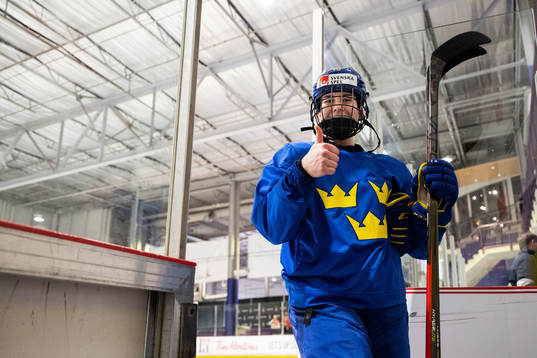 Nathalie Lidman of Sweden at a practice session