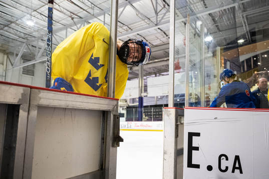 Josefine Holmgren of Sweden at a practice session