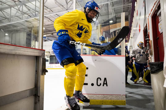 Josefine Holmgren of Sweden at a practice session