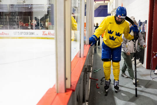 Josefine Holmgren of Sweden at a practice session