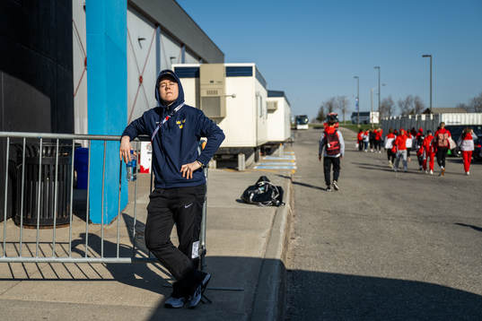 Lisa Johansson of Sweden at a practice session