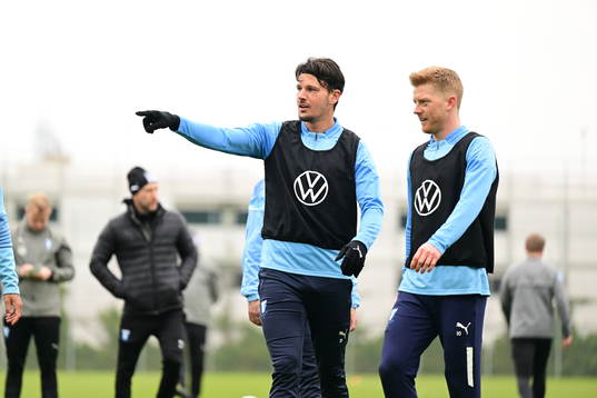 Malmö FFs Stefano Vecchia och Anders Christiansen