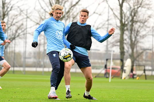 Malmö FFs Sebastian Nanasi och Jonas Knudsen