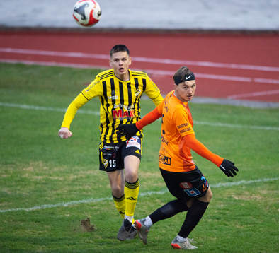 IFK Hässleholms Viktor Ahlgren i matchen i div. 2 mellan