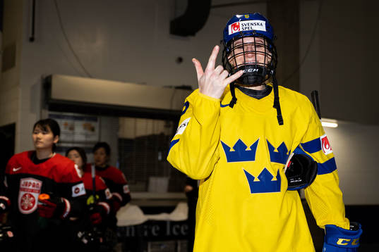 Josefine Holmgren of Sweden celebrates