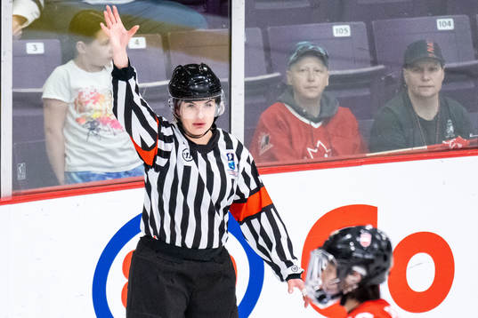 Referee Samantha Hiller