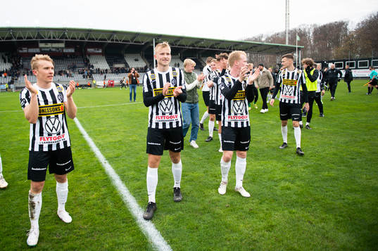 Landskronas spelare jublar