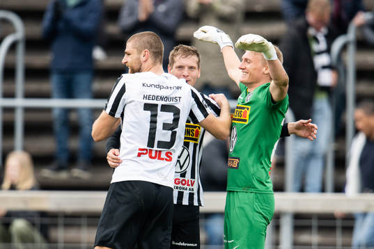 Landskronas Erik Hedenquist, Philip Andersson och målvakt