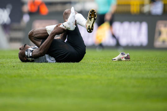 Landskronas Ousmane Diawara har ont