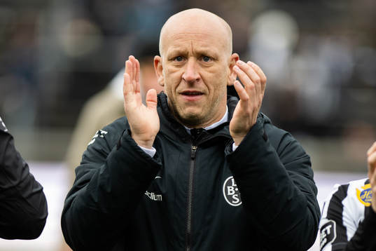 Landskronas tränare Billy Magnusson jublar