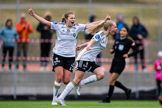 Emilie Marie Joramo of Rosenborg celebrates