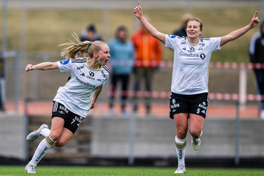 Emilie Marie Joramo of Rosenborg celebrates