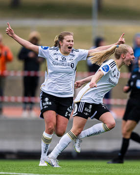 Emilie Marie Joramo of Rosenborg celebrates