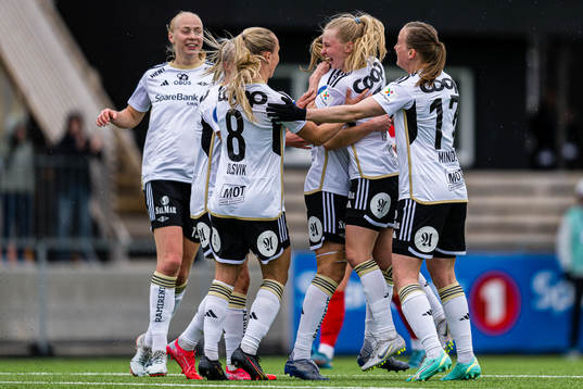 Emilie Marie Joramo of Rosenborg celebrates