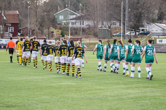 AIKs och Alingsås spelare