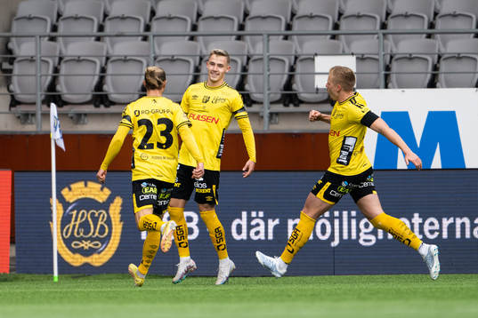 Elfsborgs Jacob Ondrejka jublar med lagkamrater