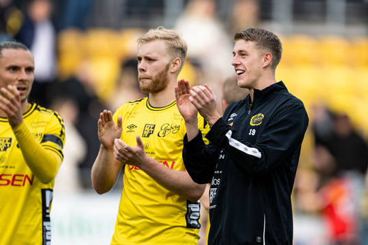 Elfsborgs Sveinn Guðjohnsen och Alexander Bernhardsson