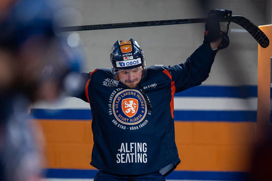Växjös Martin Lundberg före final ett i SHL mellan