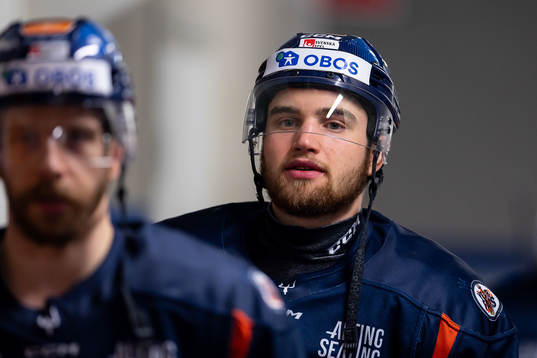 Växjös Glenn Gustafsson före final ett i SHL mellan