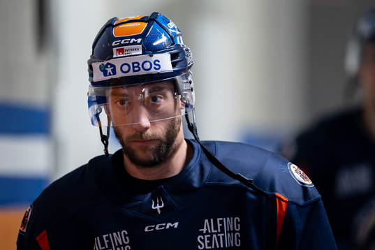 Växjös Dan Sexton före final ett i SHL mellan Växjö